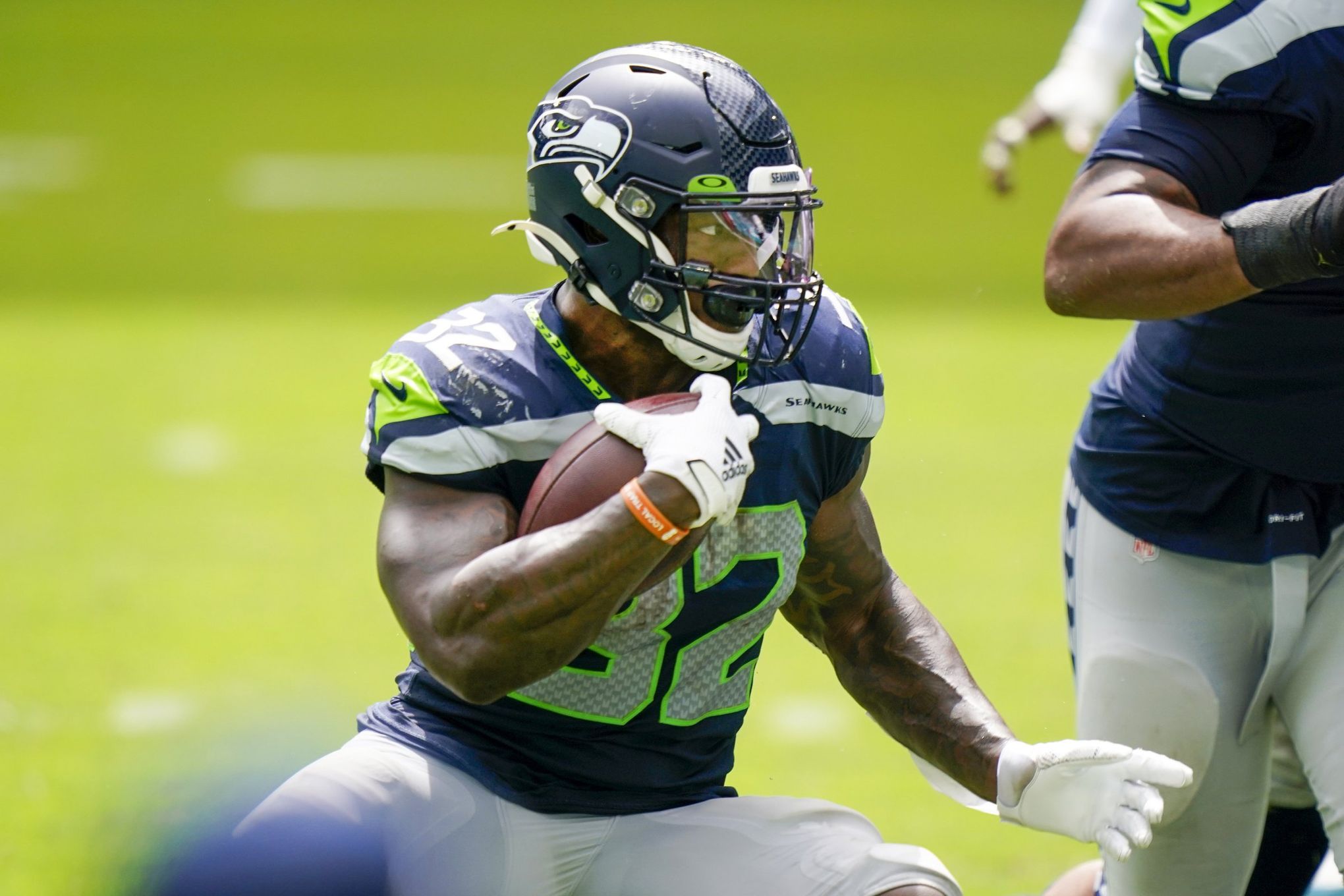'Chris Carson is an animal': The Seahawks' star running back is a