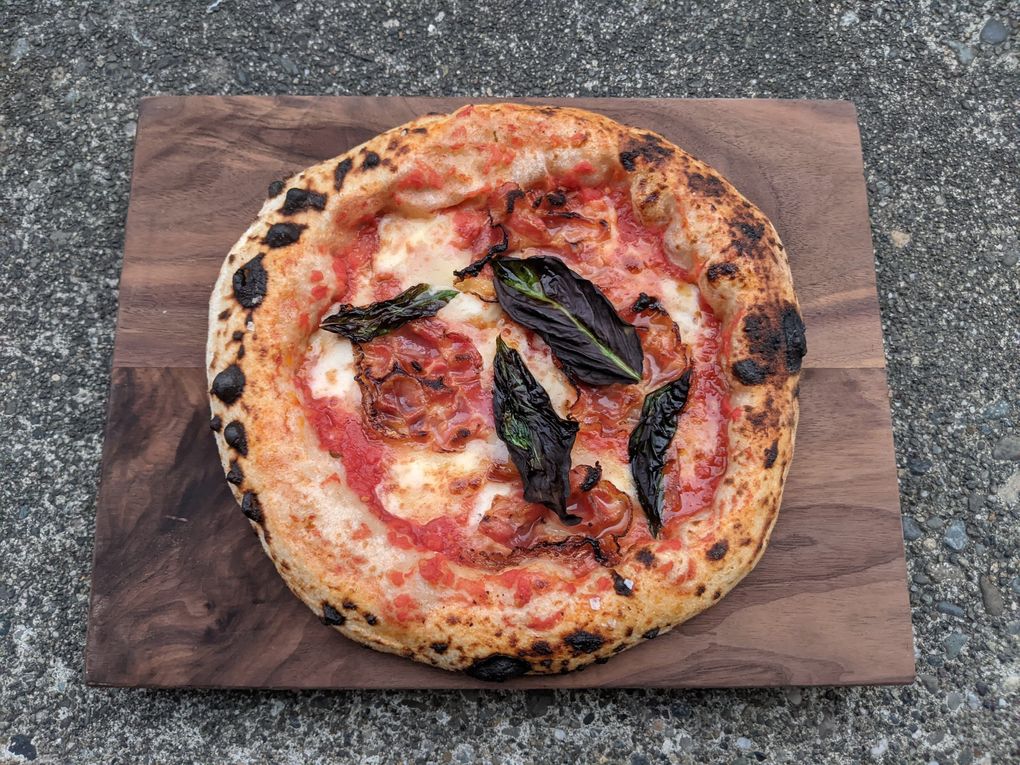 GPK pizza’s “Coppa” pizza favors the classic Italian Neapolitan style of pizza. (Jackie Varriano / The Seattle Times)