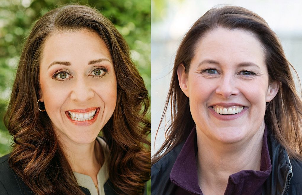Rep. Jaime Herrera Beutler, left,and Carolyn Long. (Courtesy of the campaigns)