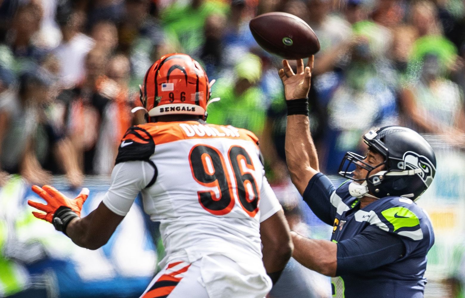 Seattle Seahawks linebacker Carlos Dunlap II is pictured during an