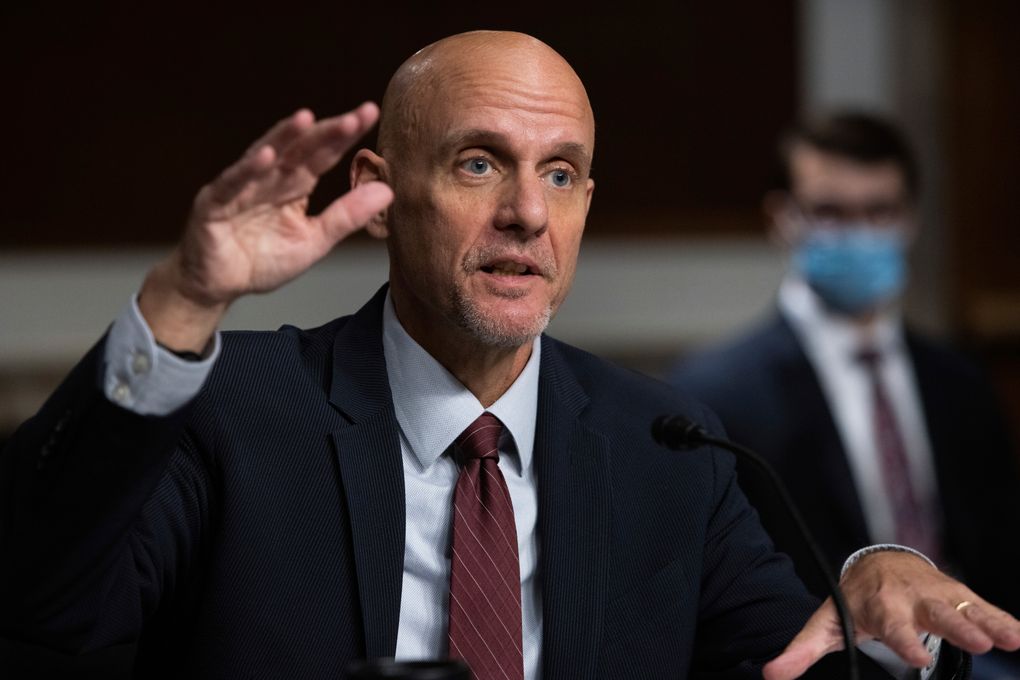Dr. Stephen Hahn, commissioner of the U.S. Food and Drug Administration, testifies during a Senate Health, Education, Labor, and Pensions Committee Hearing on the federal government response to COVID-19 on Capitol Hill on Sept. 23, 2020, in Washington. (Graeme Jennings/Pool via AP)