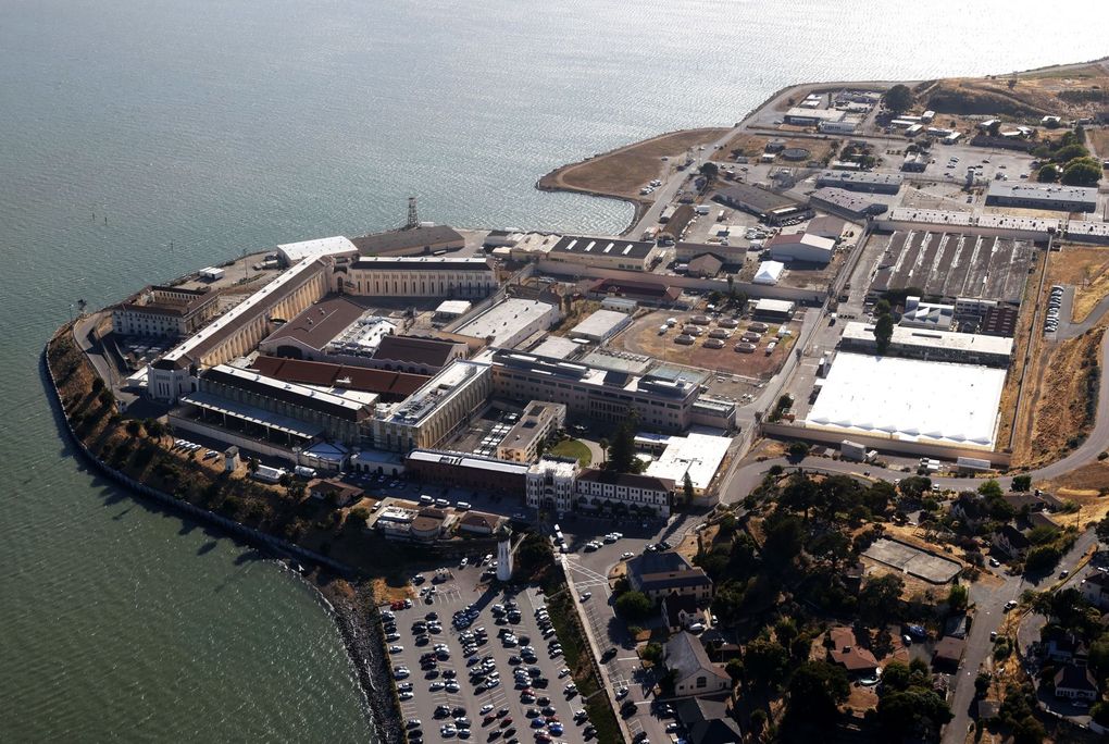A California appeals court has ordered state corrections officials to cut the population of one of the world’s most famous prisons, San Quentin State Prison, to less than half of its designed capacity, citing officials’ “deliberate indifference” to the plight of inmates during the coronavirus pandemic. (Getty Images via Bloomberg)