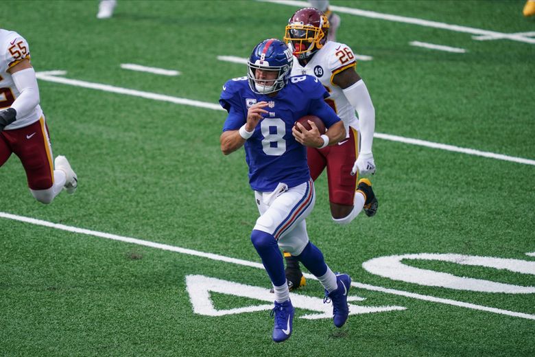 Giants and Judge finally win, beat Washington on fumble TD