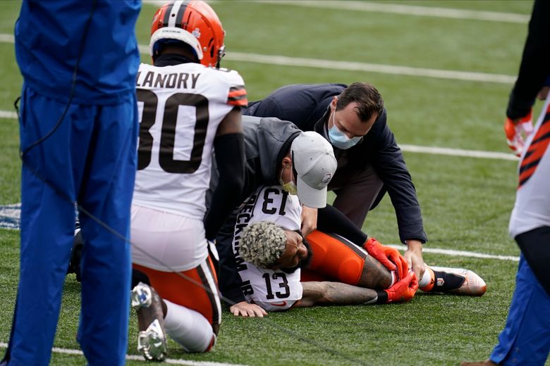 Browns' Landry 'week to week' with knee sprain; OBJ close