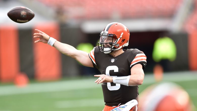 PRACTICE PHOTOS: First practice in new threads for QB Baker Mayfield