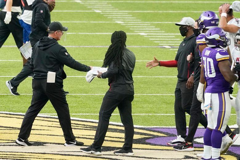 Falcons' Morris doesn't look at himself as an interim coach | The Seattle  Times