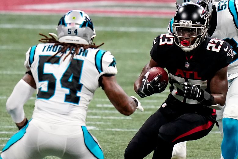 Carolina Panthers defensive end Brian Burns (53) on defense during