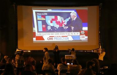FILE — An election night watch party in San Francisco, Nov. 3, 2020. This year’s misleading polls had real-world effects for both political parties in the Presidential and Congressional races. (Jim Wilson/The New York Times) XNYT108 XNYT108