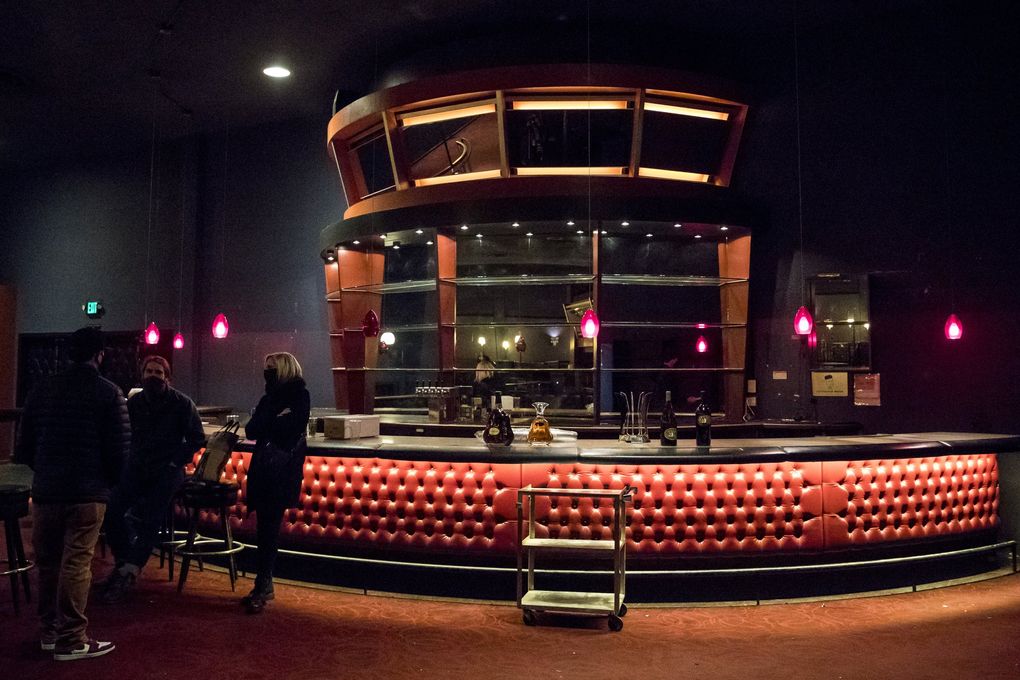 The inside of the old El Gaucho, where the Crocodile is moving. The bar will stay put, while the lower level Pampas Room that once hosted burlesque and jazz shows will become a 300-capacity sibling club. (Amanda Snyder / The Seattle Times)