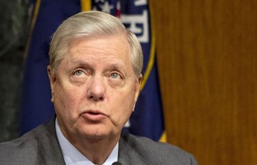 Senate Judiciary Committee Chairman Lindsey Graham (R-S.C.), during a hearing in Washington on Tuesday, Nov. 10, 2020, where former FBI Deputy Director Andrew McCabe testified on the FBI’s Russia investigation. (Jason Andrew/The New York Times) XNYT25 XNYT25