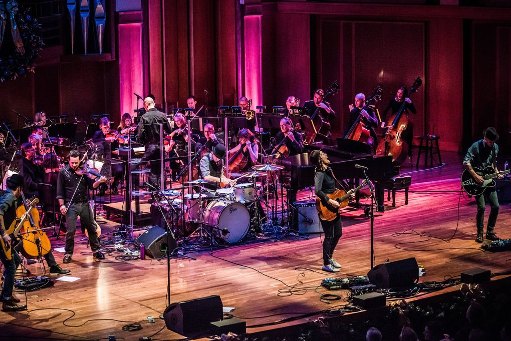 Brandi Carlile has performed with Seattle Symphony several times, including in this 2014 concert. Her “Live at Benaroya Hall” album, from a 2010 double-header with the orchestra, is filled with early-career favorites. (Jason Tang)
