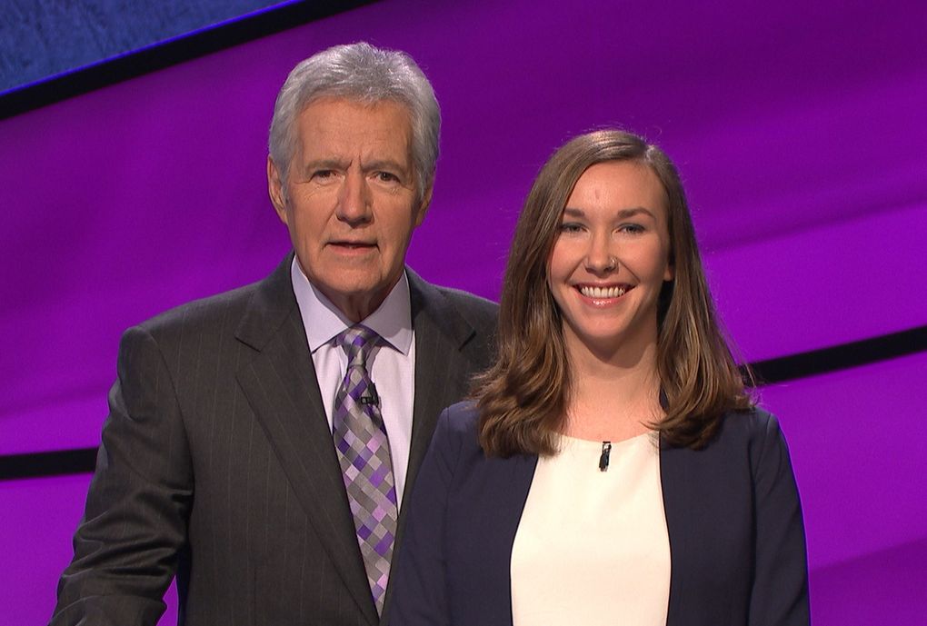 Sally Neumann, who competed on “Jeopardy!” in 2016, said Alex Trebek spoke of Ken Jennings as his favorite contestant. (Courtesy of Sally Neumann)