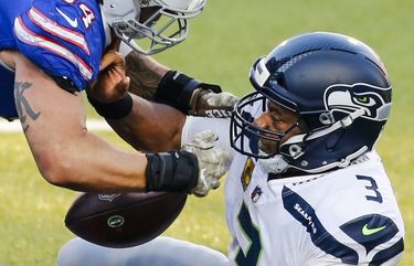 Russell Wilson was sacked four times in the Pro Flag Football Bowl