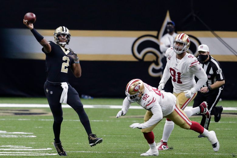 Saints overcome Brees injury, beat 49ers 27-13