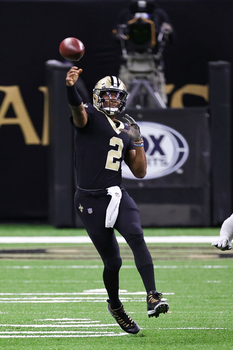 New Orleans Saints quarterback Jameis Winston (2) throws at the