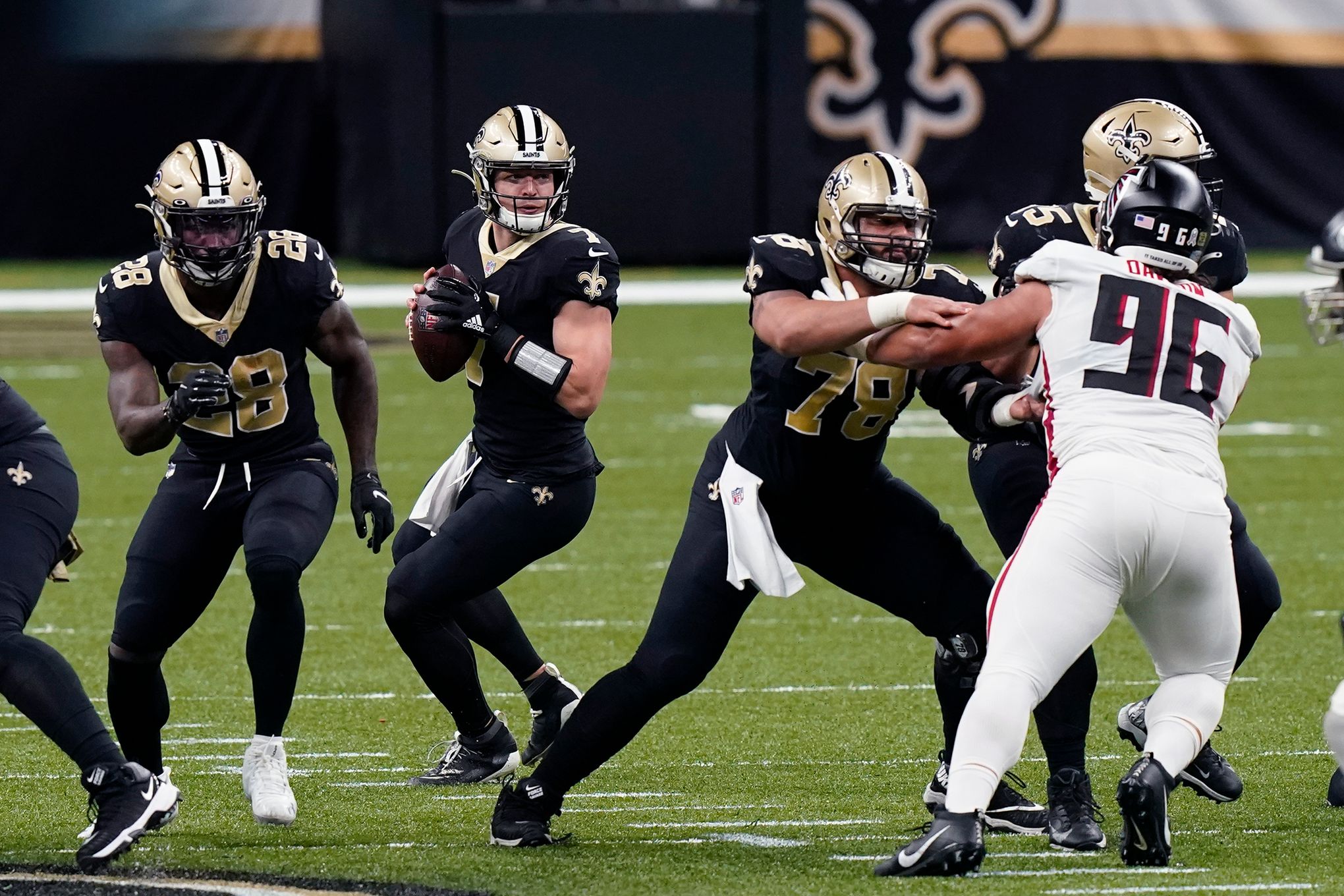 Deonte Harris of the New Orleans Saints in action during a NFL game