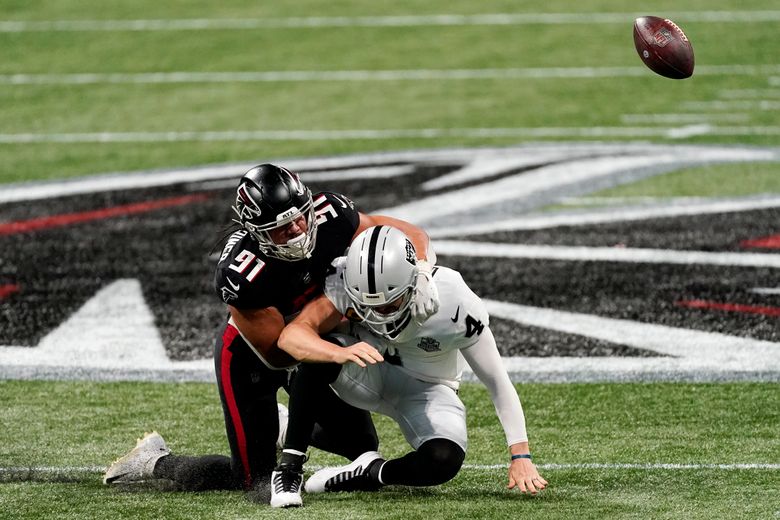 Falcons force 4 fumbles during 43-6 win over the Raiders