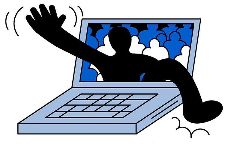 Now that grabbing drinks with former colleagues or hobnobbing at work conferences is off the table, LinkedIn has been promoted from obligatory to essential. (Fran Caballero / The New York Times)