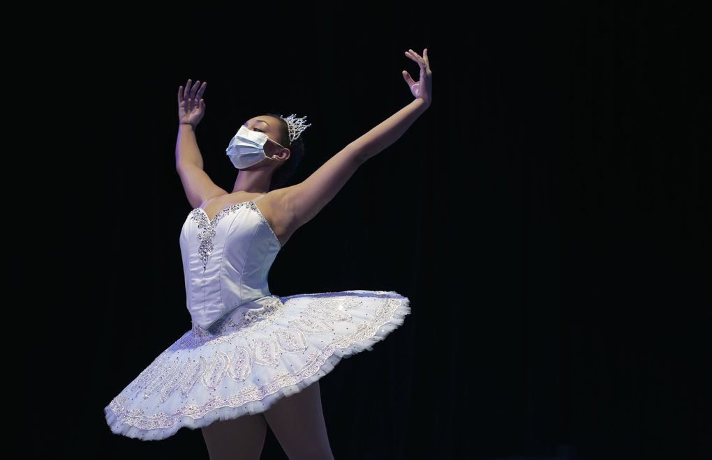 Performance Division dancer Lydia Wondwosen in the role of Snow Queen in Evergreen City Ballet’s “Nutcracker Suites.” (Michelle Smith-Lewis )