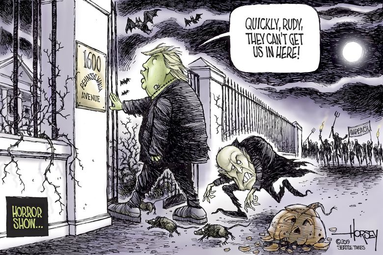 Seattle Times political cartoonist David Horsey's new book depicts a  tumultuous 4 years of US history | The Seattle Times