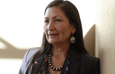 FILE — Deb Haaland, then a Democratic congressional candidate, in Albuquerque, N.M., Feb. 8, 2018. Haaland is a leading contender to be President-elect Joe Biden’s interior secretary. (Adria Malcolm/The New York Times) XNYT3 XNYT3