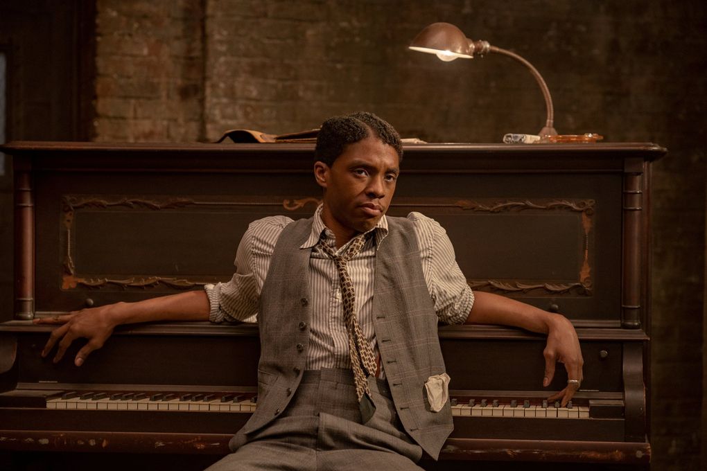 Chadwick Boseman as Levee in August Wilson’s “Ma Rainey’s Black Bottom.” (David Lee / Netflix)