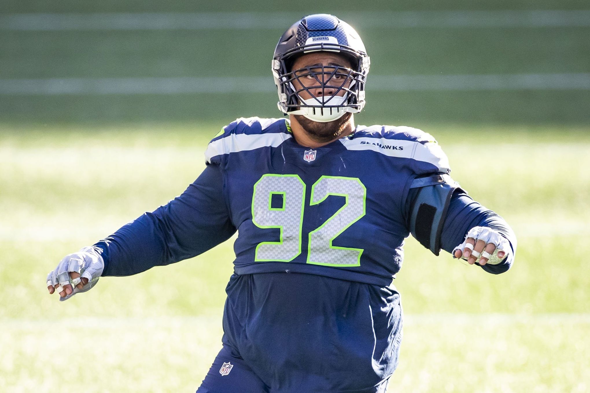 NFL Seattle Seahawks former Michigan football Bryan Mone active roster