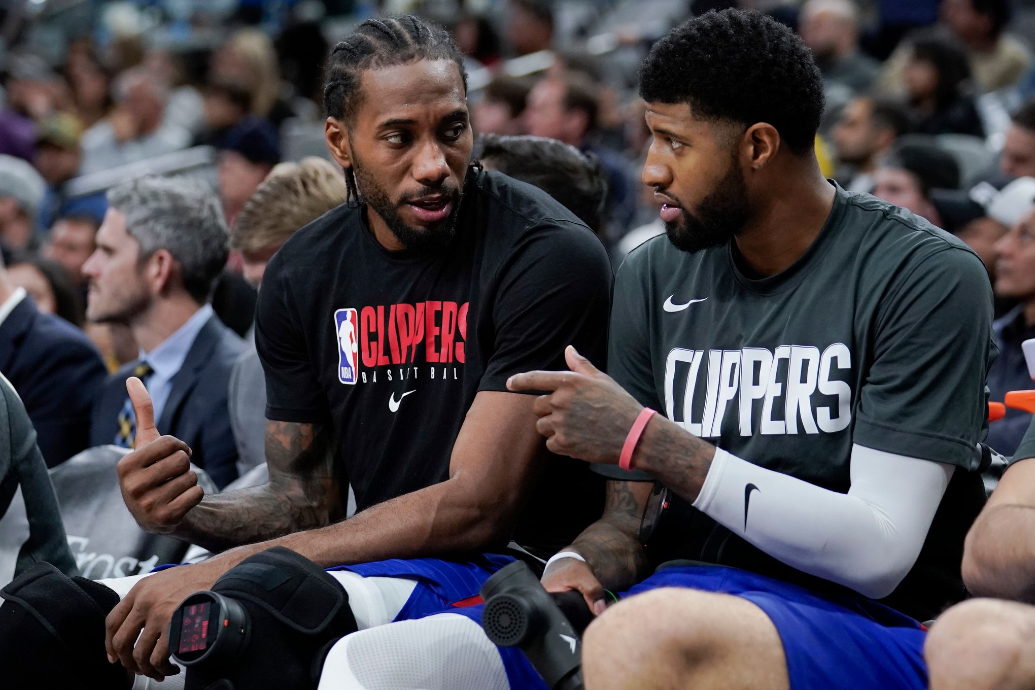 Clippers' Paul George practices for first time since December