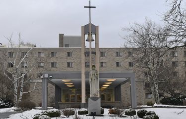 Exterior view of the St. Joseph’s Provincial House, Tuesday, Jan. 5, 2021, in Latham, N.Y. The home for retired and infirm nuns lost nine residents to COVID-19 during December as the coronavirus pandemic’s second wave surged in upstate New York. (AP Photo/Hans Pennink) NYHP103 NYHP103
