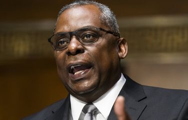 Secretary of Defense nominee Lloyd Austin, a recently retired Army general, speaks during his conformation hearing before the Senate Armed Services Committee on Capitol Hill, Tuesday, Jan. 19, 2021, in Washington. (Jim Lo Scalzo/Pool via AP) WX491 WX491