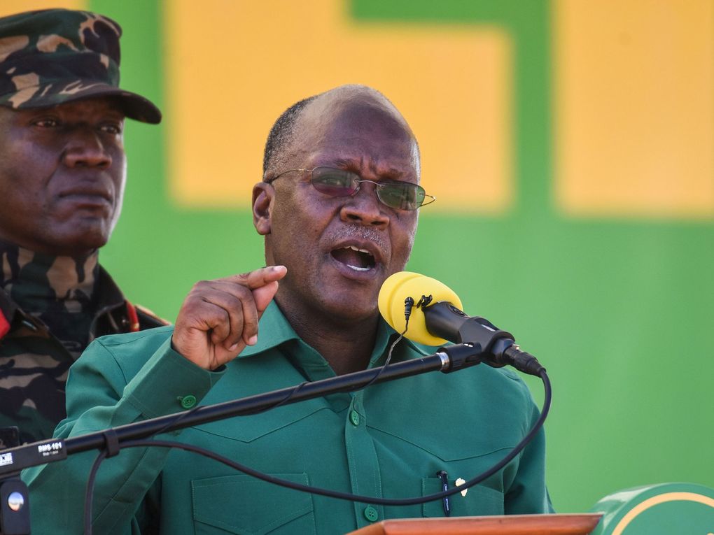 FILE – In this July 11, 2020, file photo, President John Magufuli speaks at the national congress of his ruling Chama cha Mapinduzi (CCM) party in Dodoma, Tanzania. Magufuli openly expressed doubt about COVID-19 vaccines and accused people who were vaccinated outside the East African nation of bringing new infections into the country. (Ericky Boniphace / AFP via Getty Images)