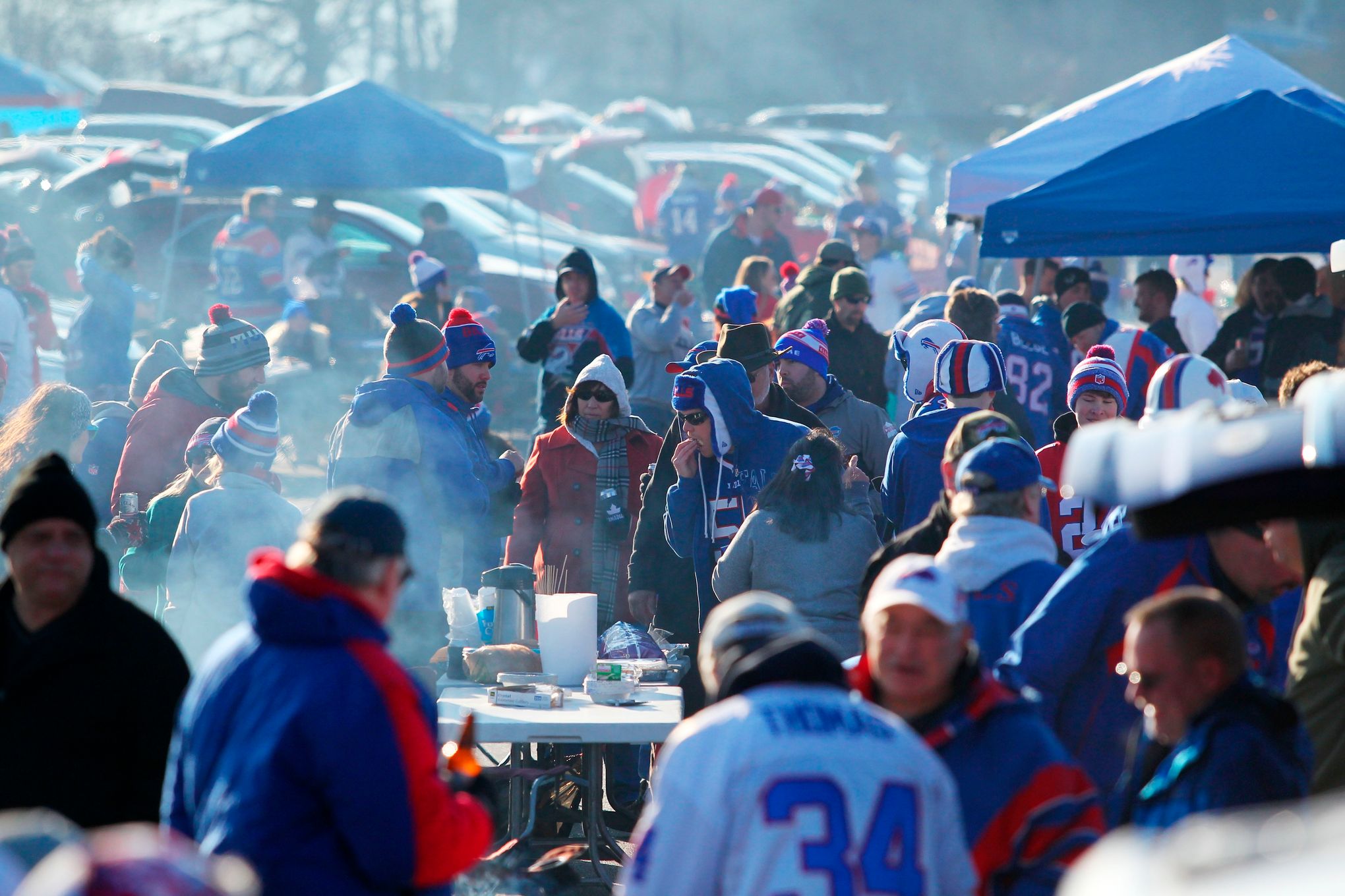 Covid testing site at Bills Stadium parking lot