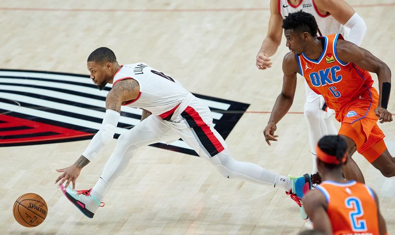 Thunder snap 3-game skid, edge Trail Blazers 125-122 | The Seattle Times