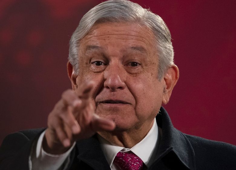 Mexican President Andres Manuel Lopez Obrador, giving a shoutout