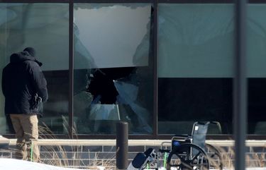 Scene of a mass shooting at an Allina Health Clinic Tuesday, February 9, 2021 in Buffalo, Minnesota. (David Joles/Minneapolis Star Tribune/TNS) 8229083W 8229083W