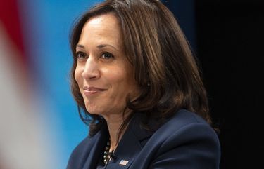 Vice President Kamala Harris attends a virtual meeting with mayors from the African American Mayors Association, Wednesday, Feb. 10, 2021, from the South Court Auditorium on the White House complex. (AP Photo/Jacquelyn Martin) DCJM109 DCJM109