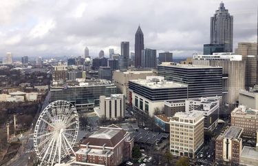 The skyline is seen Friday, Jan. 24, 2020, in Atlanta. (AP Photo/Mike Stewart) NYOTK