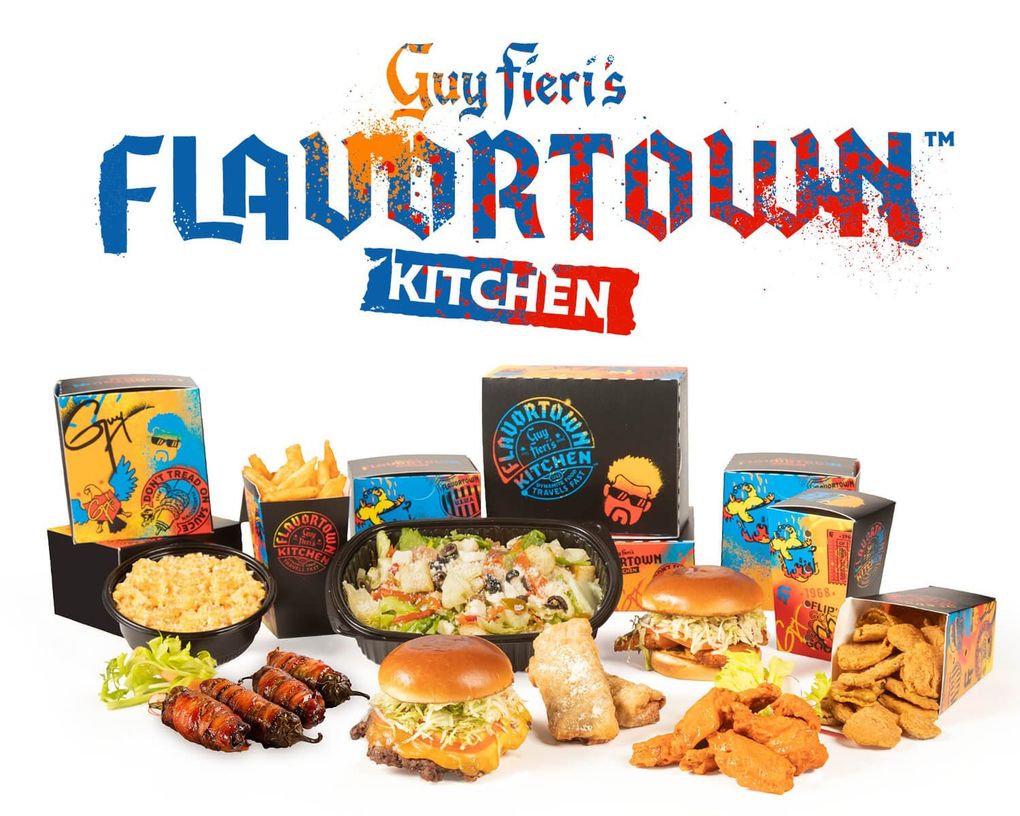 Food Network star Guy Fieri launches a “delivery-only virtual restaurant,” or what is known in the industry as a ghost kitchen. Now you can get his Donkey Sauce and other comfort fare delivered to your home. (Courtesy of Guy Fieri’s Flavortown Kitchen)