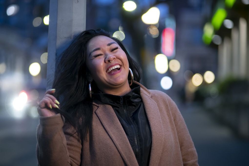 Sara Porkalob, who was about to make her Broadway debut before the pandemic hit, has had time in the past year to reflect on her creative, artistic and life values. (Erika Schultz / The Seattle Times)