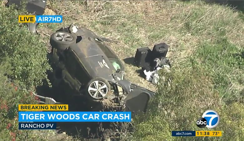 Tiger Woods seriously injured in crash on steep LA-area road