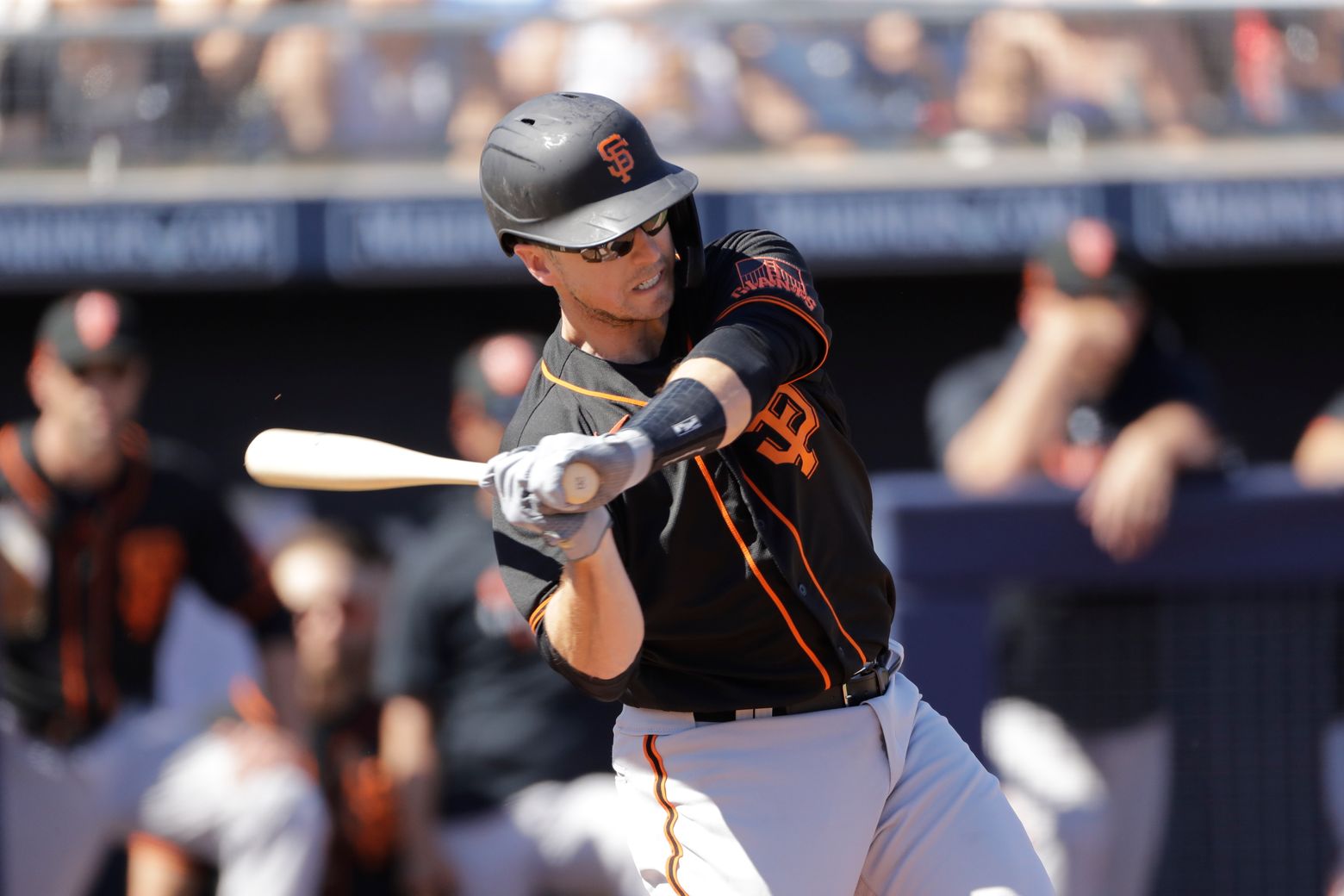 Sideline Chatter: Buster Posey's son was just happy he didn't have to play  catch | The Seattle Times