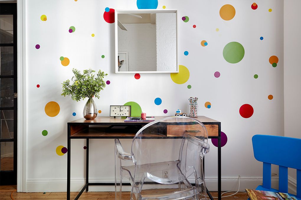 Not ready to hang wallpaper? Experiment with decorative wall stickers instead. (Design Recipes/TNS)