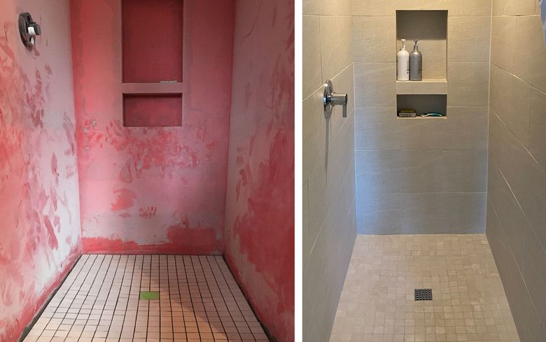 Bathroom Remodel, Diy Tile Shower Floor And Walls
