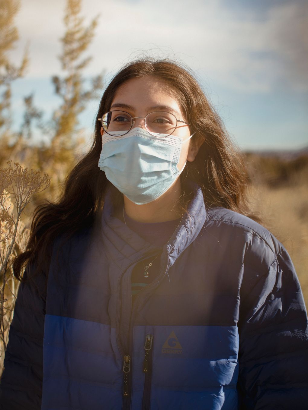 Di’Zhon Chase, a freshman at Columbia University who completed a Harvard course for high school students, in Gallup, N.M., Feb. 8, 2021. (Adria Malcolm / The New York Times)