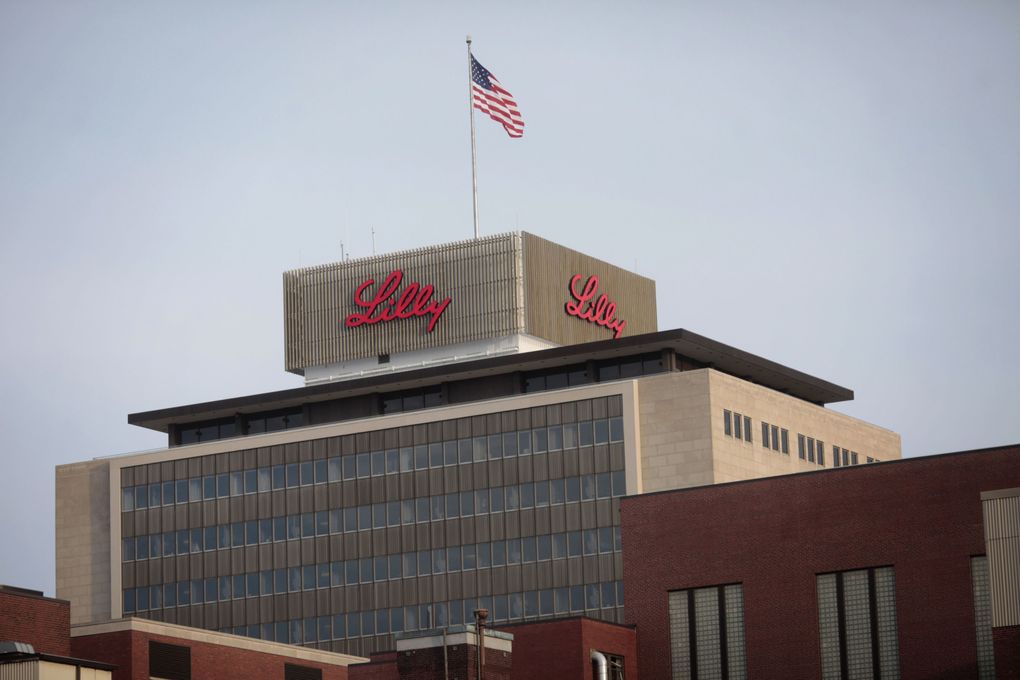 Eli Lilly & Co. corporate headquarters in Indianapolis. (Bloomberg photo by Victor J. Blue, file)