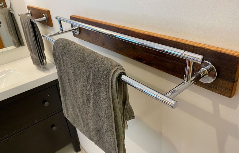 Easy to install online towel bar