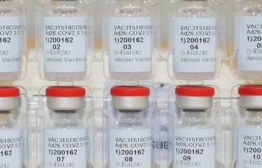 FILE – This Dec. 2, 2020, file photo provided by Johnson & Johnson shows vials of the COVID-19 vaccine in the United States. The U.S. is getting a third vaccine to prevent COVID-19, as the Food and Drug Administration on Saturday, Feb. 27, 2021 cleared a Johnson & Johnson shot that works with just one dose instead of two (Johnson & Johnson via AP) NY602 NY602