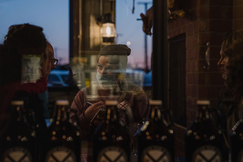In Washington state, a new policy says that to qualify as “outdoor dining” indoors, restaurants need to bring in so much outside air that concentrations stay below 450 parts of carbon dioxide per million. (Photo for The Washington Post by Jovelle Tamayo)