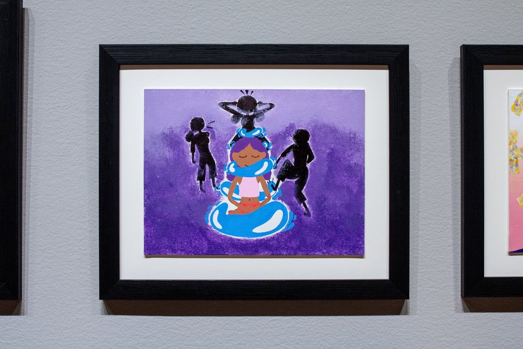Zoë Yanover’s work, “Zephyr,” is part of Seattle Art Museum’s “Jacob Lawrence: The American Struggle” exhibit. (Natali Wiseman)