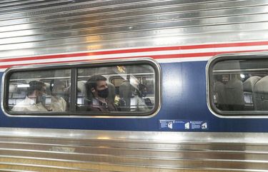 An Amtrak Northeast Regional train at Philadelphia’s 30th Street Station. (Heather Khalifa/Philadelphia Inquirer/TNS) 9907142W 9907142W